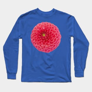 Red Dahlia Flower Long Sleeve T-Shirt